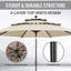 Parasol de marché à 3 niveaux 10 pi avec base-66401580