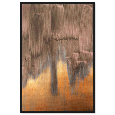 Starry Night in Copper Canvas Elegant White and Gold Art by Art Remedy
