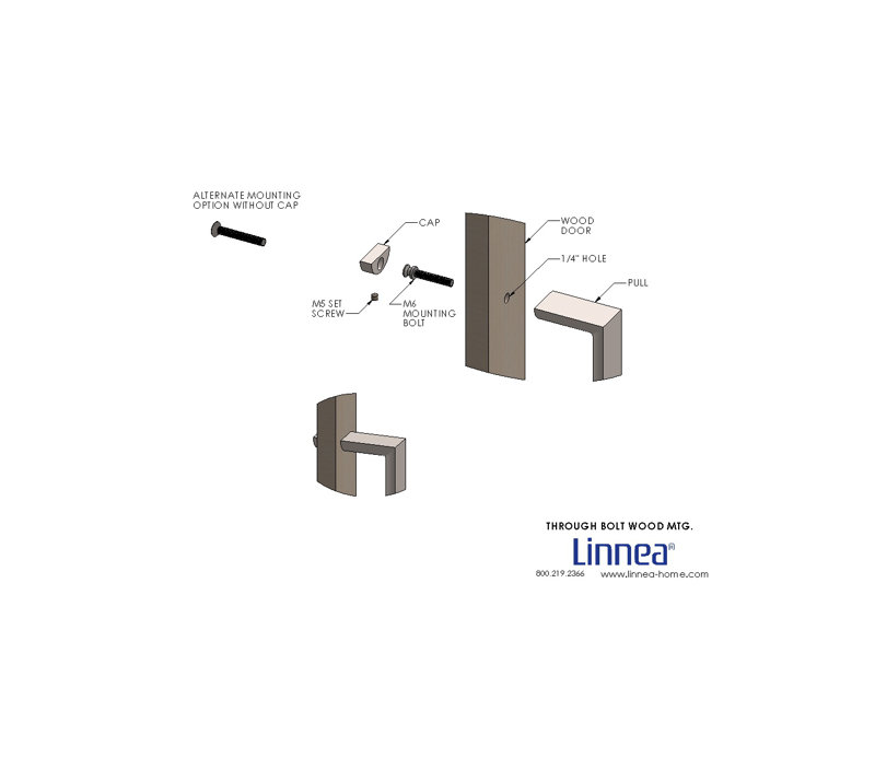 17 1/2" CTC Through Bolt Appliance Pull, Polish Stainless Steel