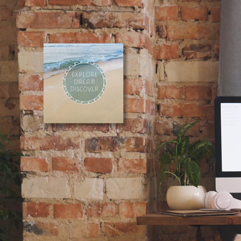 «Beachsay 1» par Erin Clark, art mural sur toile, H 12 po x l 12 po x P 0,75 po