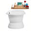 Baignoire de trempage autoportante en fonte 60 "avec plateau en bambou 60" Streamline-50896483