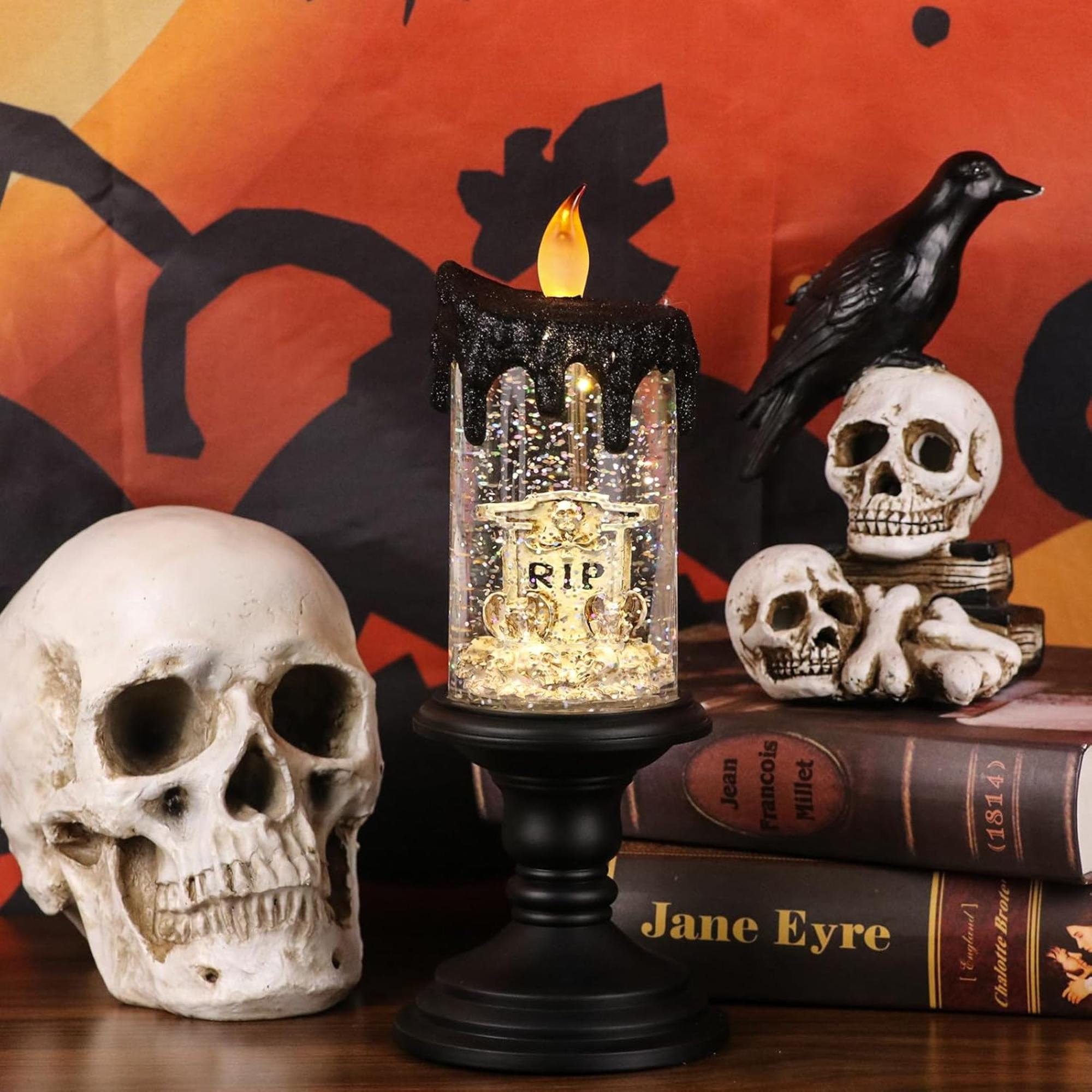 The Holiday Aisle® Halloween Snow Globe Candle Battery Operated Lighted ...