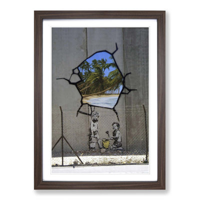 Gaza Palestine Graffiti by Banksy Framed - Framed Print