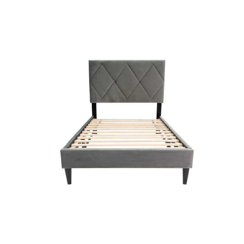 Twin Bed, Gray