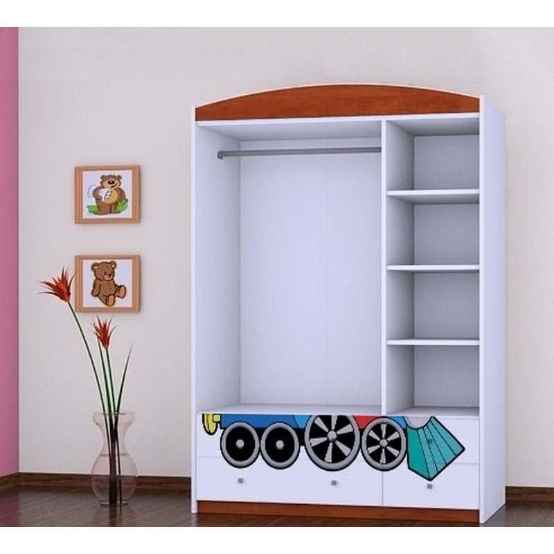Buster 3 Door Wardrobe, Red