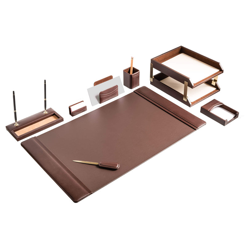 Ensemble de bureau 10 pièces, Brun chocolat