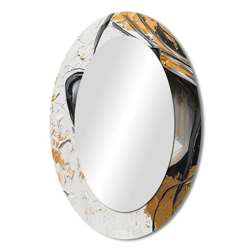 Miroir mural noir et doré Fashion Glamazon II, 36 po x 24 po