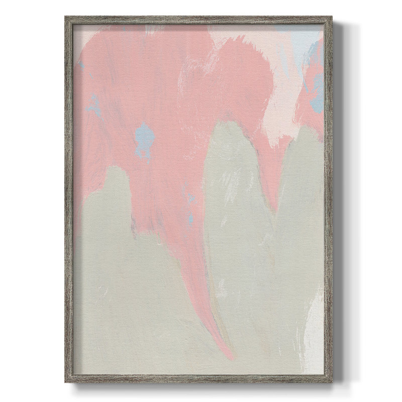 Blushing Abstract IV Framed Print - Solid Wood, 30" H x 24" W