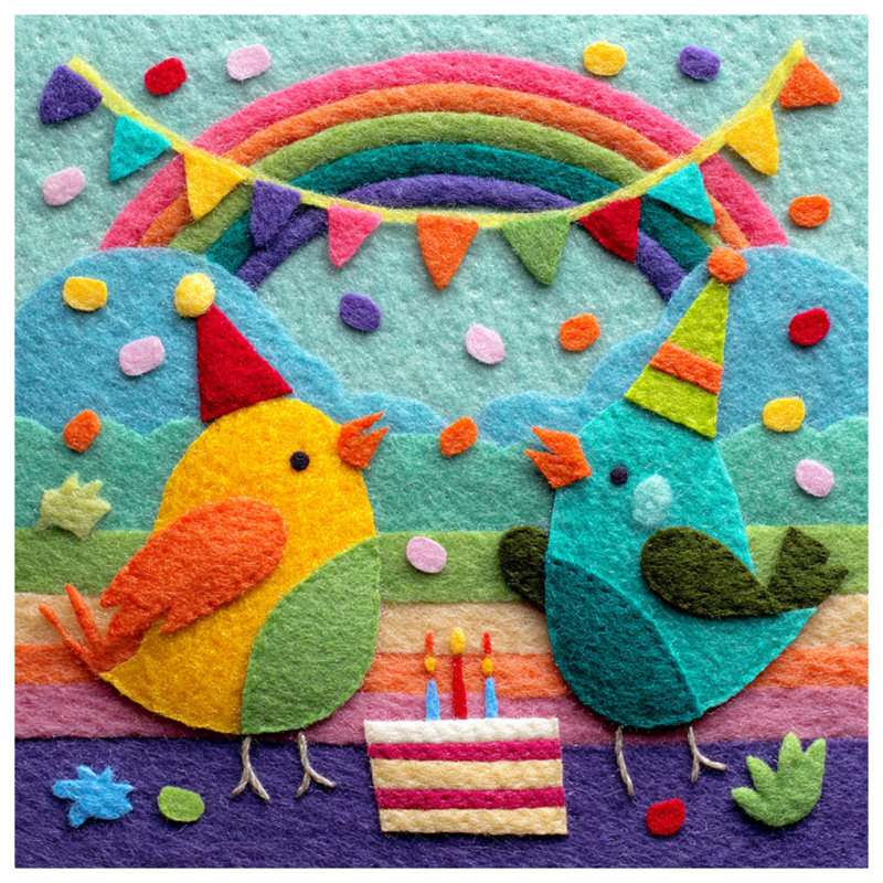 Rideaux de douche Felt Birds, L 70 po x H 93 po