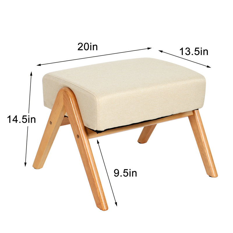 Repose-pieds Carmer, Beige