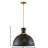 Clendon 1-Light Dimmable Metal Dome Pendant-74008653-38031698-74008649