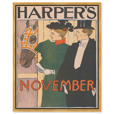 Harpers November 1895 Canvas Vintage Posters by Art Remedy