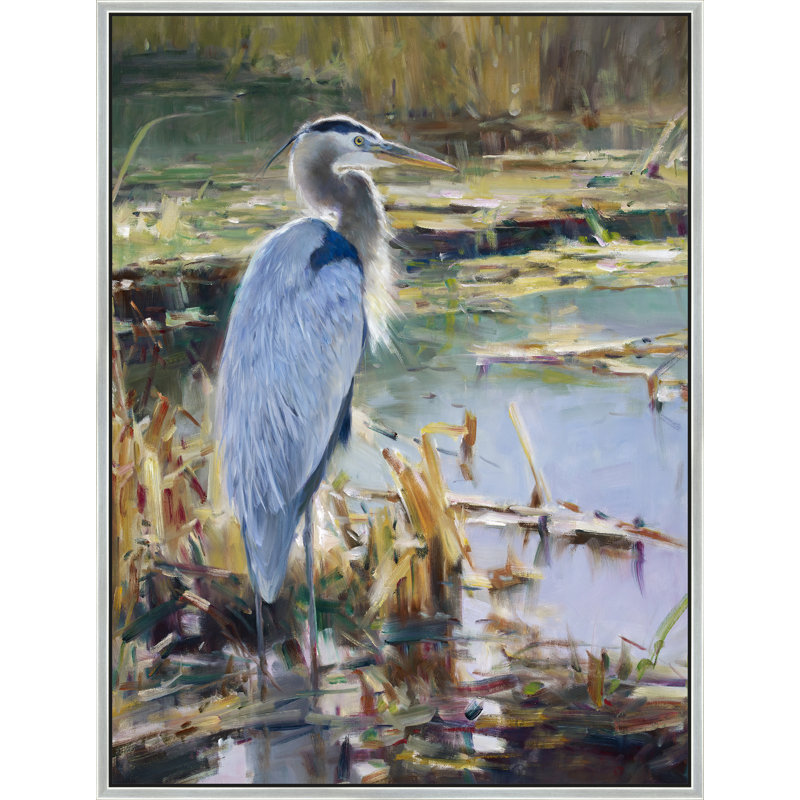 Bord de la nature, H 42 po x l 32 po, Argent argent
