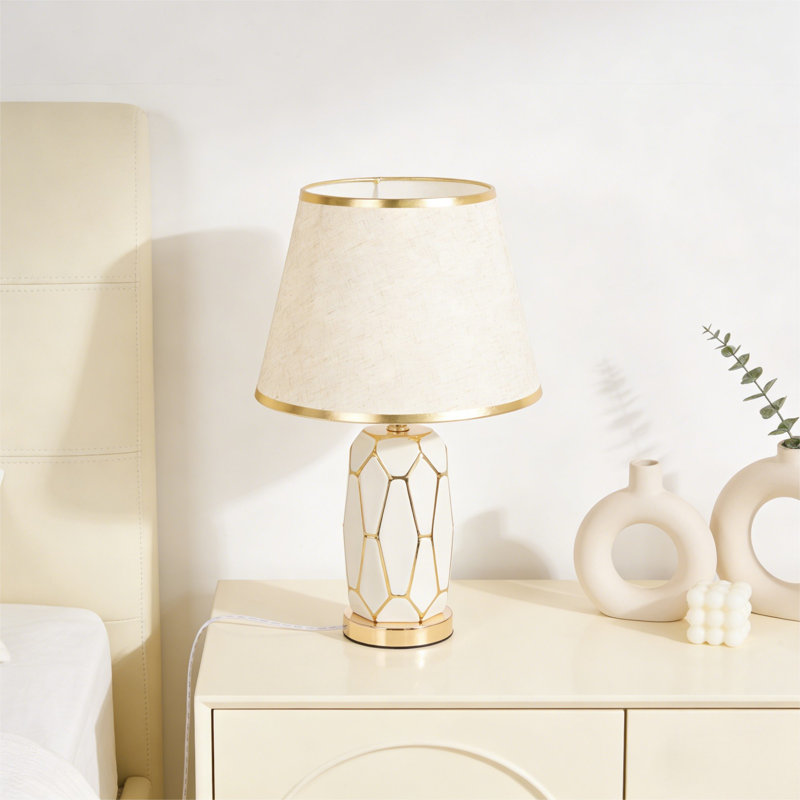 18.5" Modern Ceramic Table Lamp (Bulb Include)