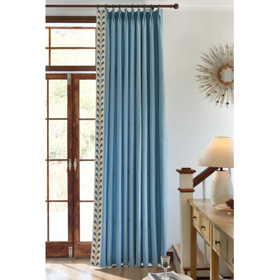 Nora Cotton Blend Room Darkening Curtain Pair