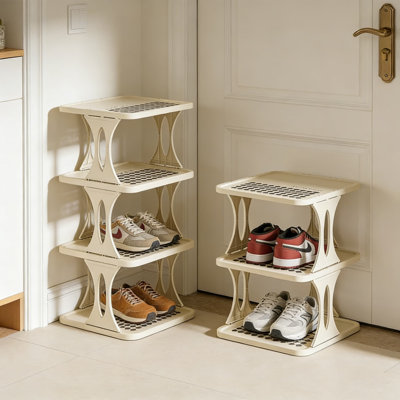 6-Tier Adjustable Shoe Rack Organizer - Space Saving Vertical Shoe Shelf For Closet, Entryway, Bedroom, And Apartment Storage, Holds 7 Pairs, Easy Tool-Free Assembly