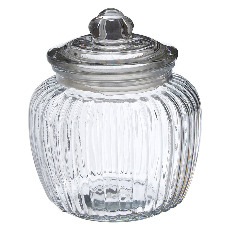 Glass Jar, 18cm H x 14cm W x 14cm D