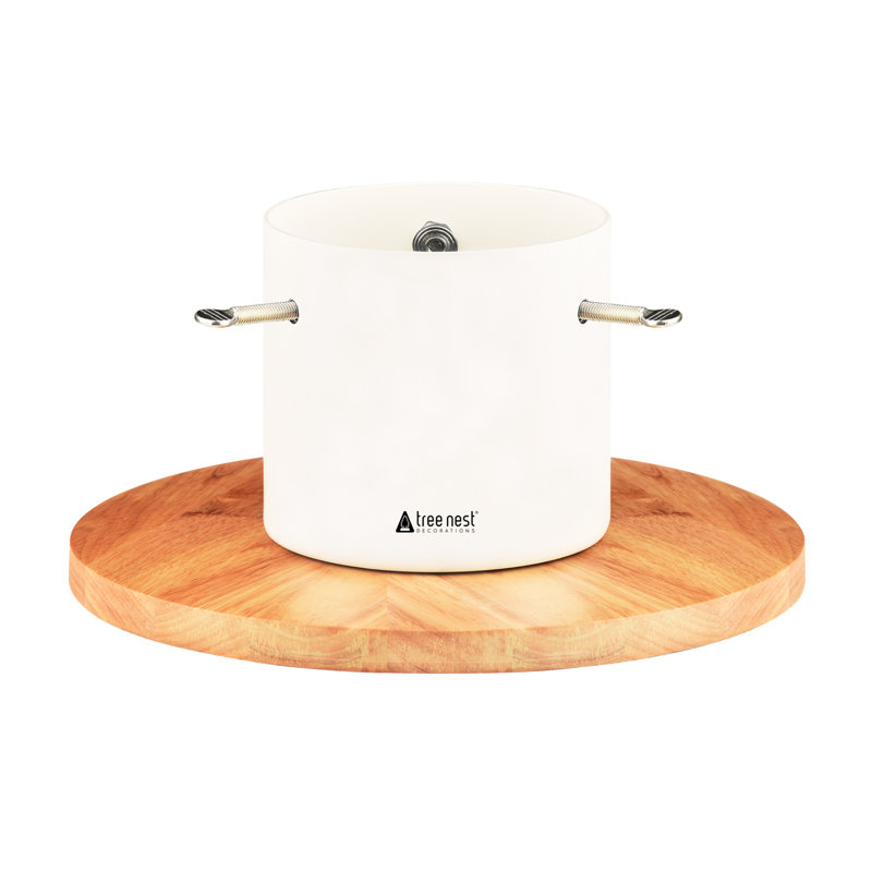 Moonlight Christmas Tree Stand Resin Live Tree Stand For Max. Tree Height Under 6 Ft., White