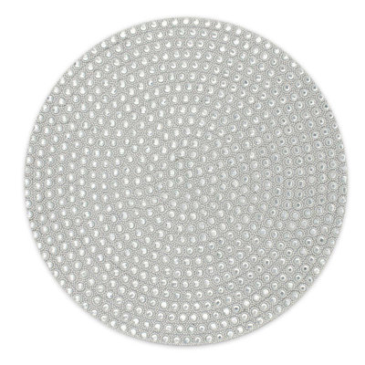 Sparkles Home Montaigne 15'' Round Placemat | Rhinestone & Pearl Orbital Design
