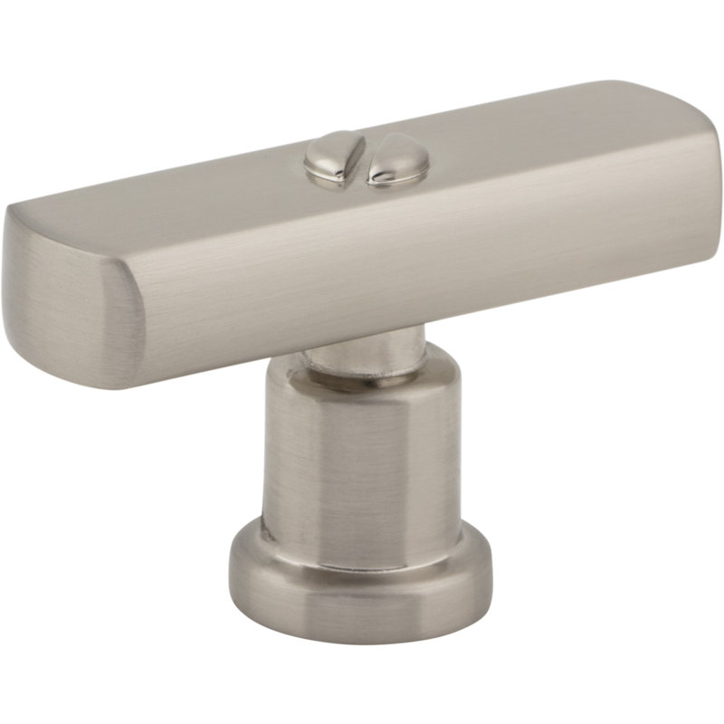 Everitt 4.44" Length Bar Knob, Brushed Nickel