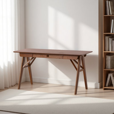 Wood Desk With Drawers, Small Computer Desk For Small Spaces, Gaming Study Home Office Desks For Work
