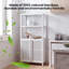 Armoire de rangement en bambou, armoire de salle de bain séparée avec 2 portes-1468475969