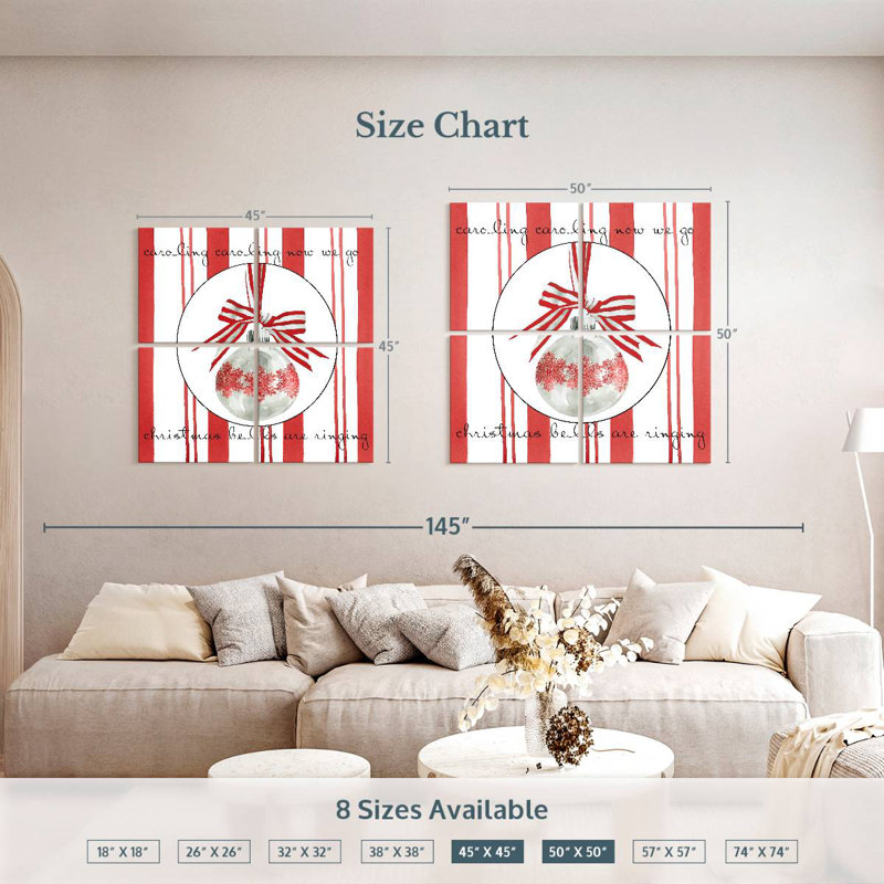 Lelend Candy Cane Christmas II, 50" H x 50" W