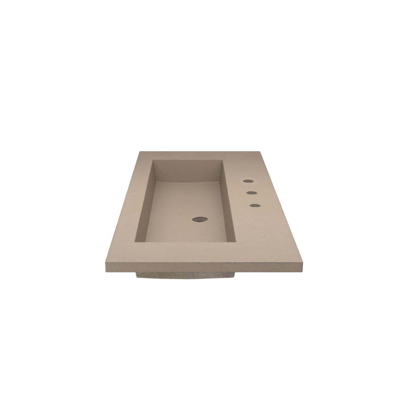 48" Capistrano Vanity Top With Integral Sink, Earth, 8" Centers