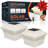 White Solar Powered Integrated LED Fence Post Cap Light Pack