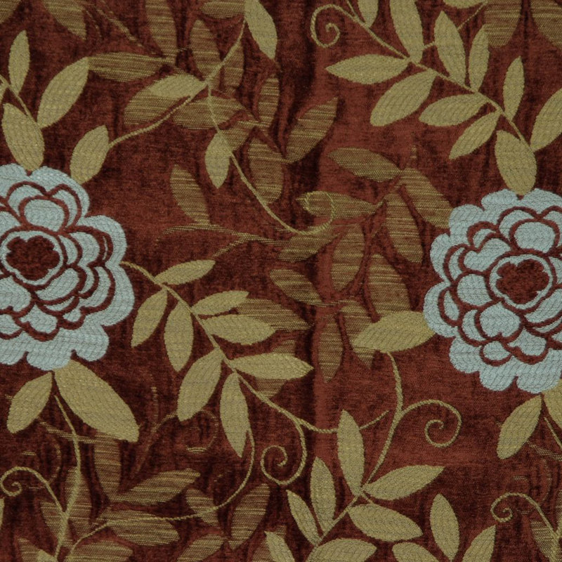 Allure Fabric, Brown/Blue