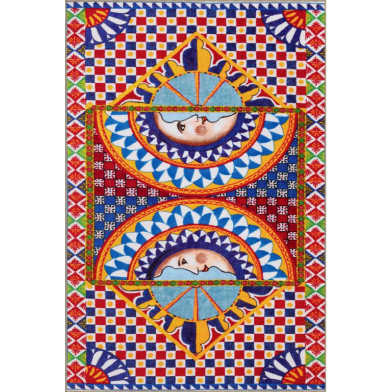 Tapis décoratif floral à motif géométrique moderne, Tapis de couloir 2 pi 6 po x 6 pi 7 po
