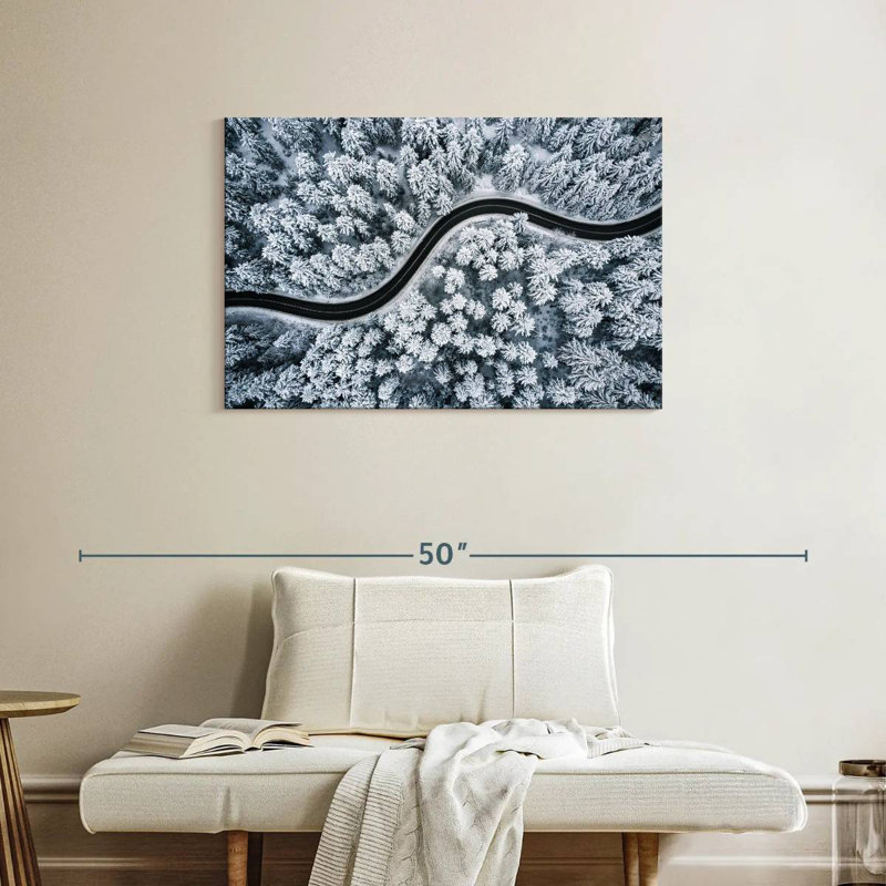 Mehar Snow Forest Road, 24" H x 36" W