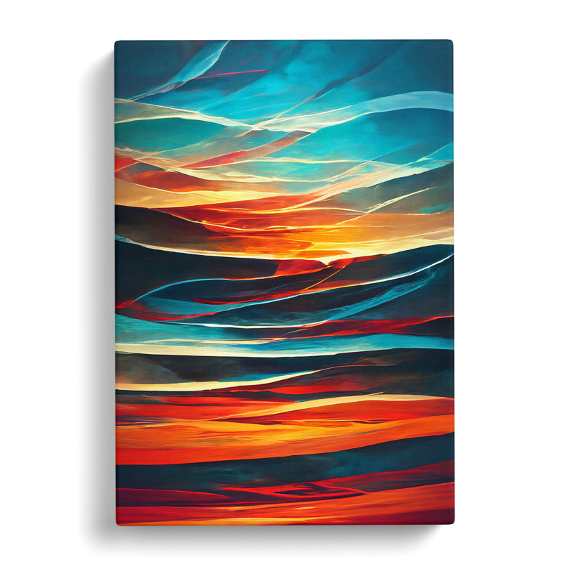 Sunset Abstract No.2 - Wrapped Canvas, 50cm H x 35cm W x 3cm D