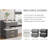 Wooden Nightstand With 2 Drawers And Marbled Worktop-226395655