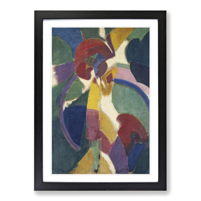 Woman with a Parasol by Robert Delaunay - Picture Frame Painting, Black Framed, 65cm H x 48cm W x 2cm D
