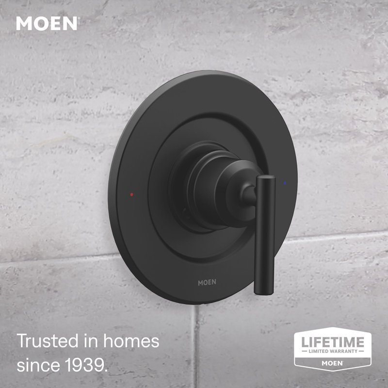 Gibson Pressure Balance Tub and Shower Faucet with Lever Handle, Matte Black
