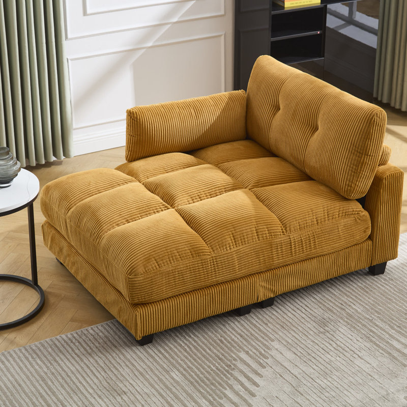 1 Seat Sleeper Sofa, Yellow