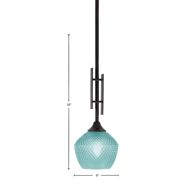 Mini-luminaire suspendu Marieli Uptowne, Turquoise