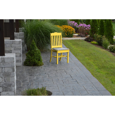 Nettie Plastic Outdoor Dining Side Chair with Cushions