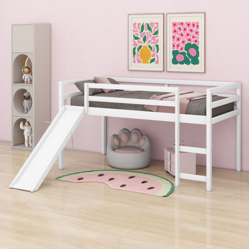 Lit mezzanine simple Jayci Kids, Blanc