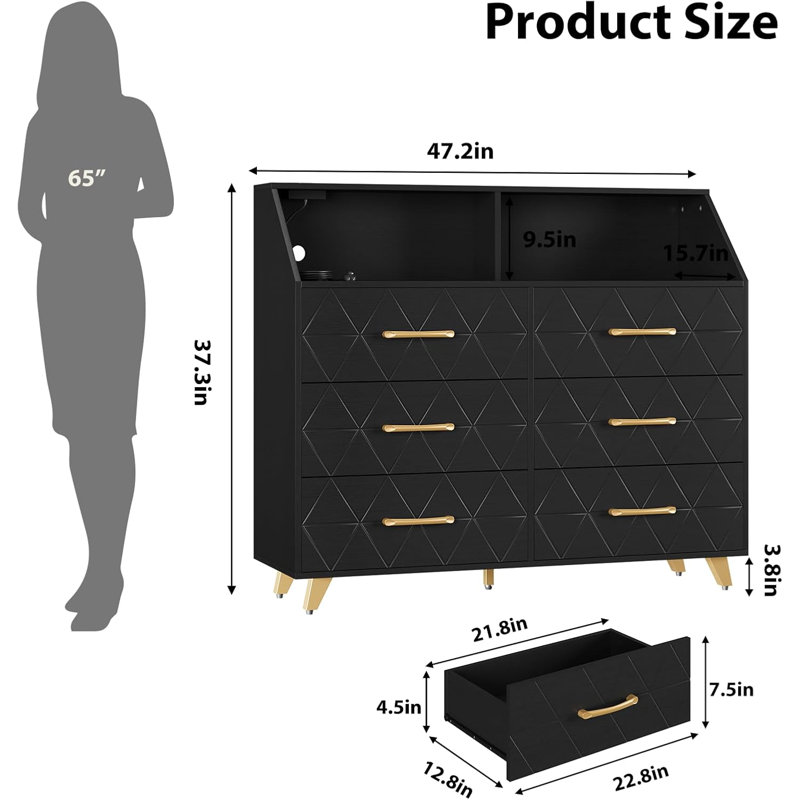 Armoire de rangement 47 po, Noir