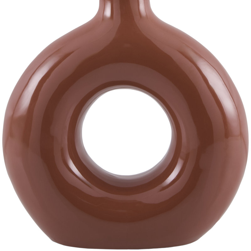 Lampe de table en céramique Roumel, Rouge