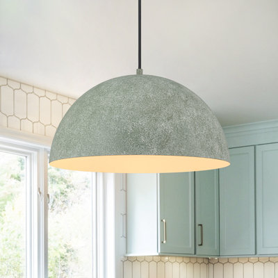 1-Light Dome Indian Gray Single Pendant 