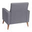 Chaise rembourrée Mid-Century avec pieds en bois-72947946