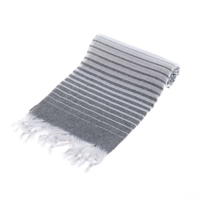 Serviette de plage 100% coton, noire, 39,4 po x 67,0 po | Lavable à la machine à 86 ° F | Léger, à séchage rapide, parfait pour la plage, la piscine ou le spa | Élégant et polyvalent pour les aventures estivales