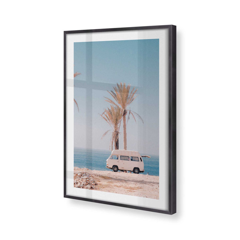 Timeless Tropical Escape, impression sur rouleau, Cadre en zinc patiné, H 15,25 po x l 12,25 po x P 1,25 po