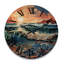 Horloge murale en bois massif Robertsdale-15642777