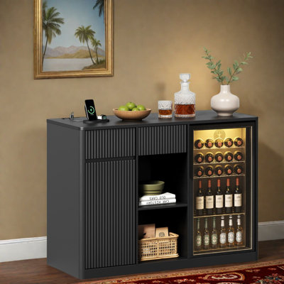Fridge Ready Sideboards & Buffets, 51 in MDF Modern Storage for Kitchen