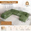 Modular Oversized 404Cm 6-Seater Left-Facing L-Shaped Corduroy Sofa, No Assembly Required   -1996460141