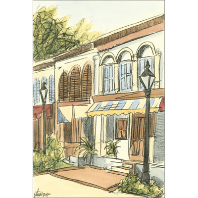 Sketches Of Downtown V (ST) - Wrapped Canvas Painting